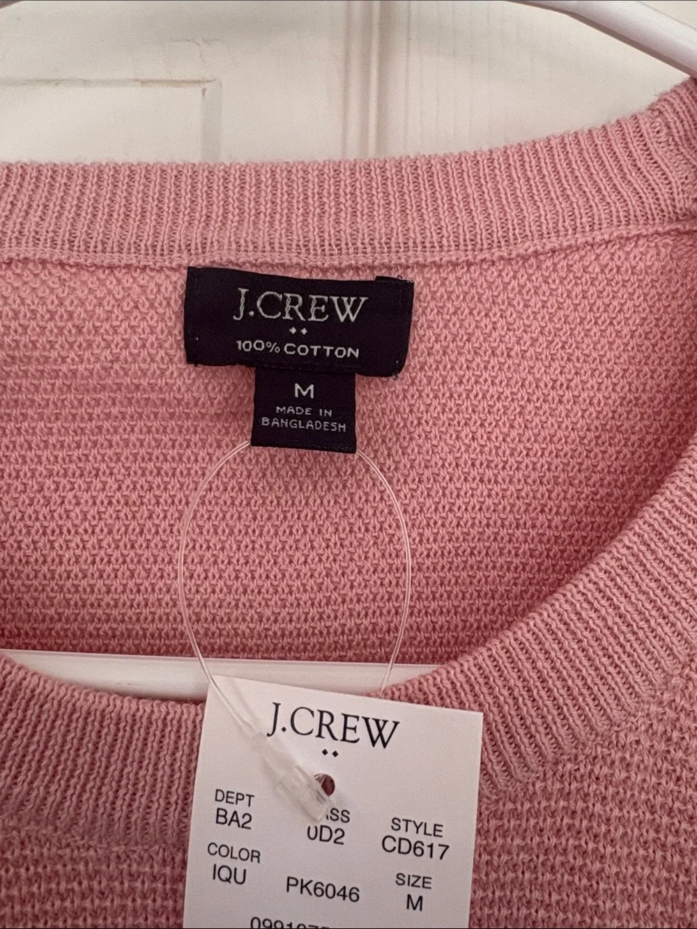 J. Crew Pink Crewneck Sweater - Textured Knit